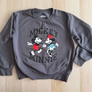 Disney Mickey & Minnie Charcoal Sweatshirt & Mickey Cowboy Shirt Bundle
